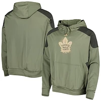 Men's adidas Olive Toronto Maple Leafs Military Appreciation Primegreen Pullover Hoodie