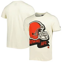 Men's New Era Cream Cleveland Browns Sideline Chrome T-Shirt