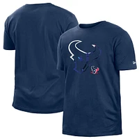 Men's New Era Navy Houston Texans 2022 Sideline Ink Dye T-Shirt