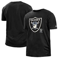 Men's New Era Black Las Vegas Raiders 2022 Sideline Ink Dye T-Shirt