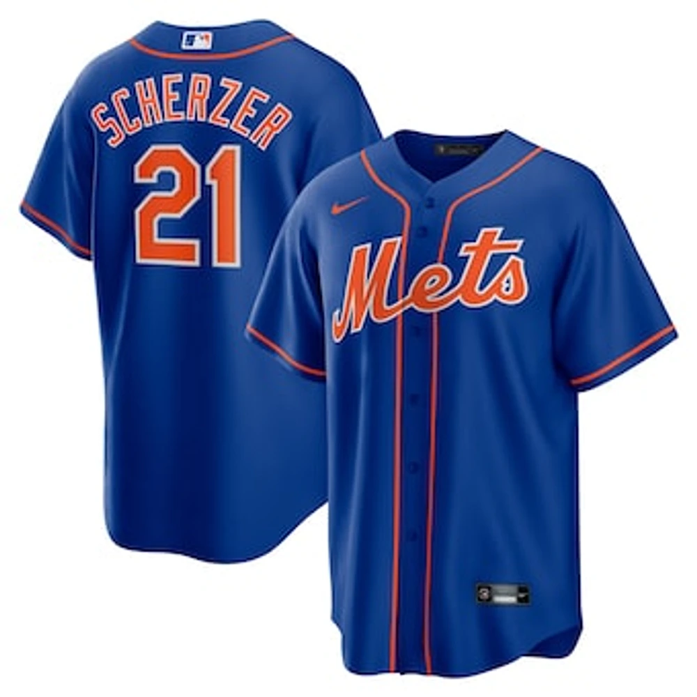 Men's Nike Max Scherzer Royal New York Mets Alternate Replica Player Jersey