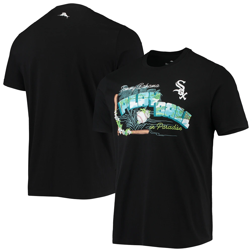 Men's Tommy Bahama Black Chicago White Sox Play Ball T-Shirt