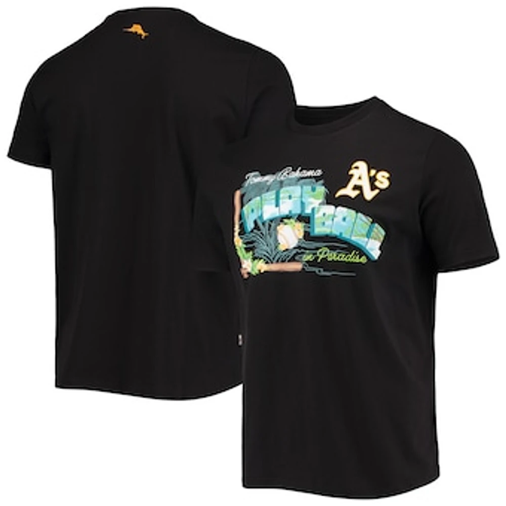 Men's Tommy Bahama Black Athletics Play Ball T-Shirt