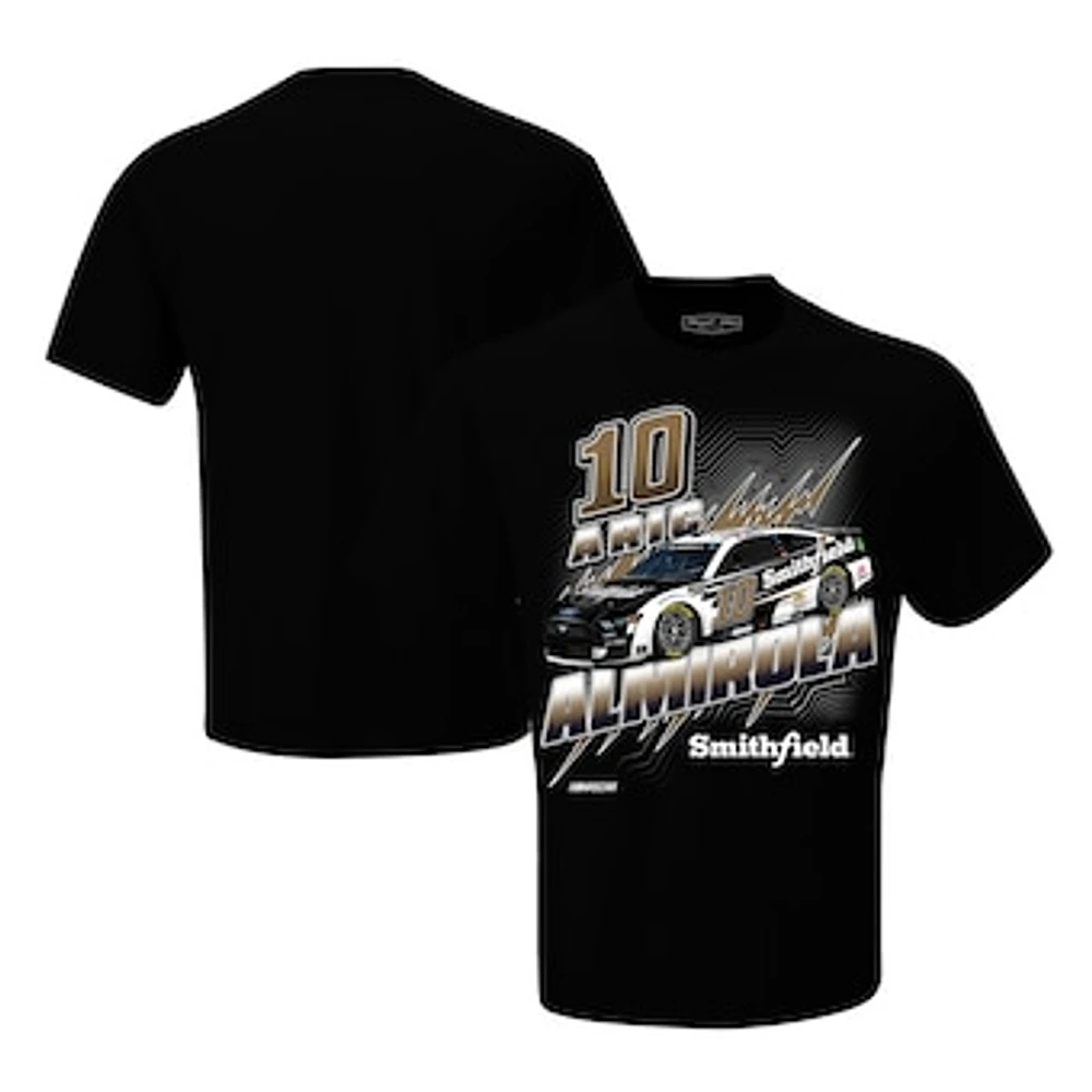 Men's Stewart-Haas Racing Team Collection Black Aric Almirola Smithfield Groove T-Shirt