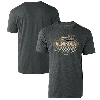 Men's Stewart-Haas Racing Team Collection Heathered Charcoal Aric Almirola Vintage Rookie T-Shirt