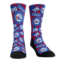 Men's Rock Em Socks Philadelphia 76ers Sketch Crew Socks