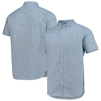 Men's Columbia Carolina Blue North Carolina Tar Heels Rapid Rivers Logo Button-Down Shirt
