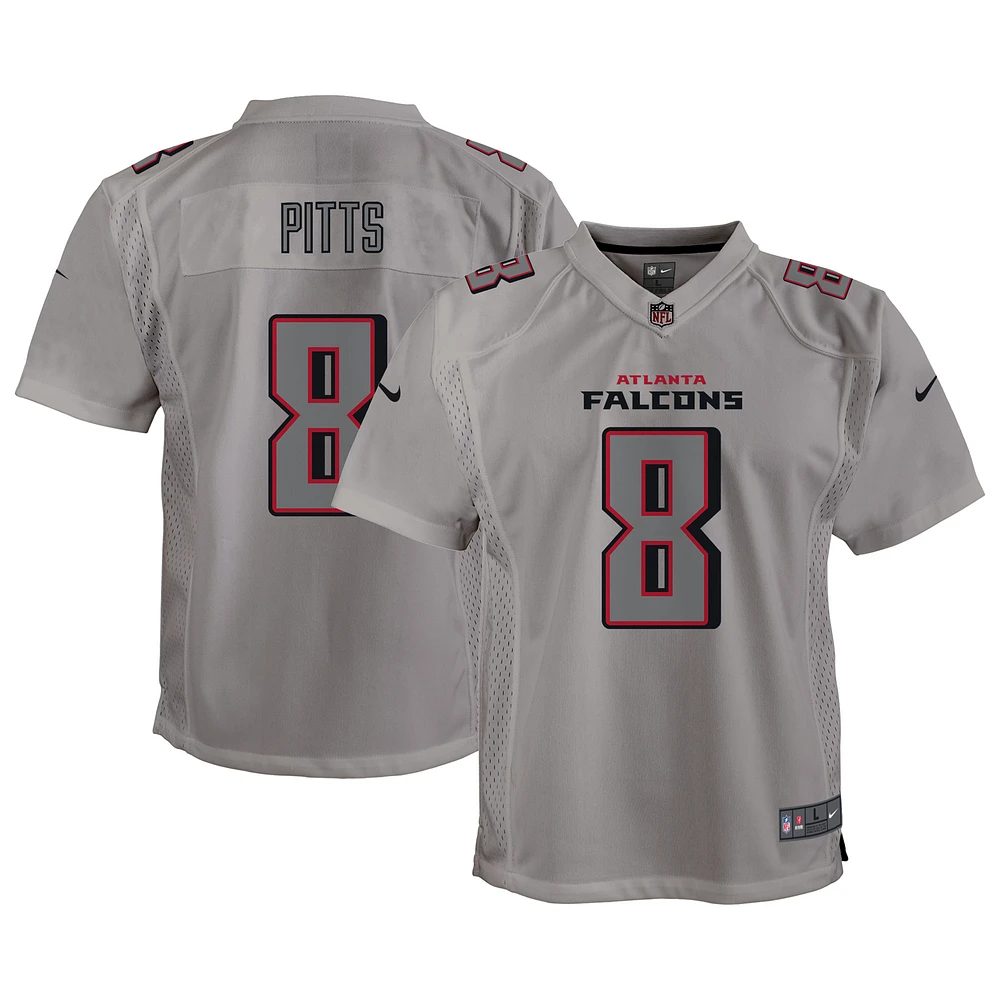 Youth Nike Kyle Pitts Gray Atlanta Falcons Atmosphere Game Jersey