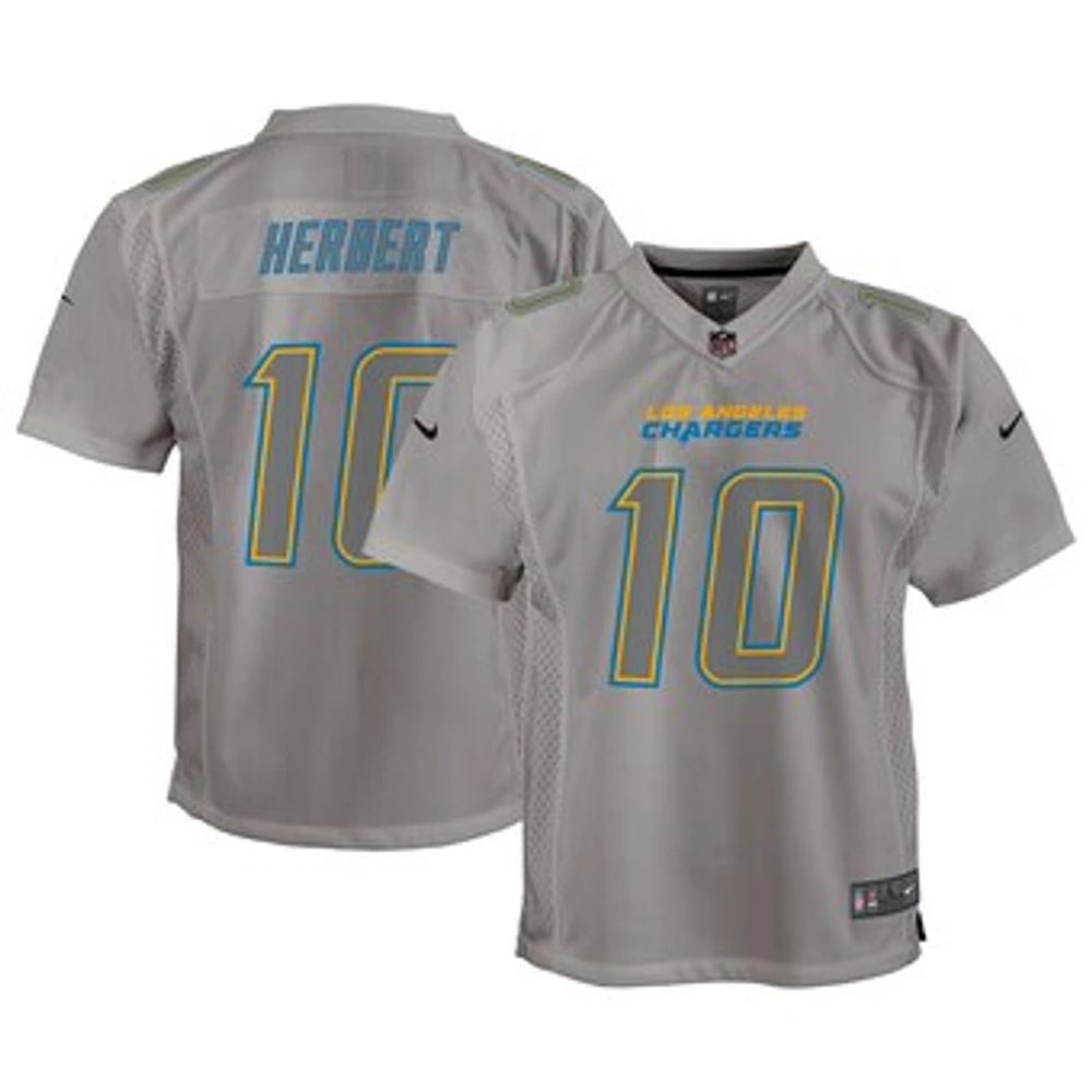 Youth Nike Justin Herbert Gray Los Angeles Chargers Atmosphere Game Jersey