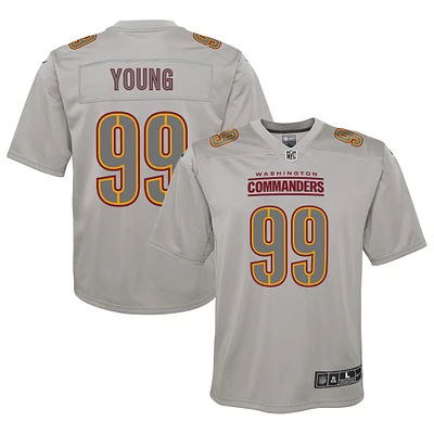 Youth Nike Chase Young Gray Washington Commanders Atmosphere Fashion Game Jersey