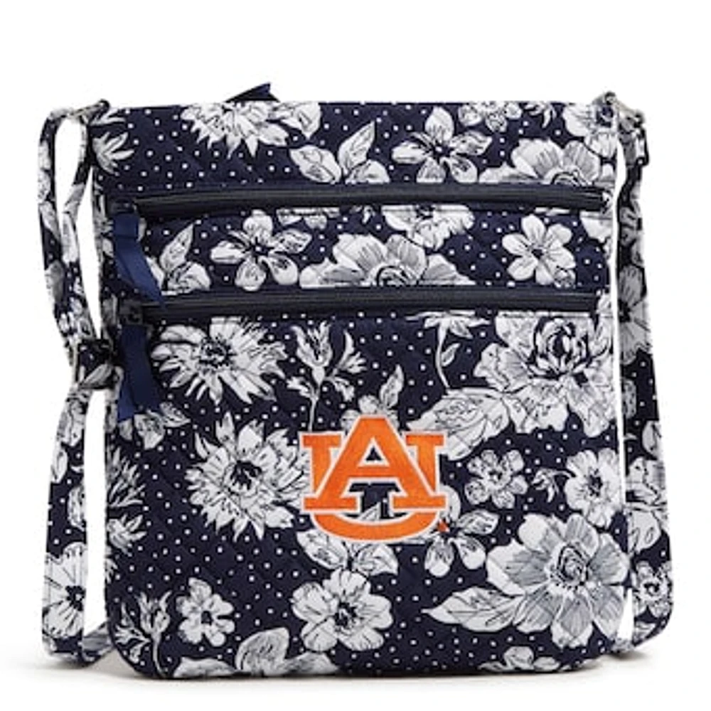 Vera Bradley Auburn Tigers Rain Garden Triple-Zip Hipster Crossbody Bag