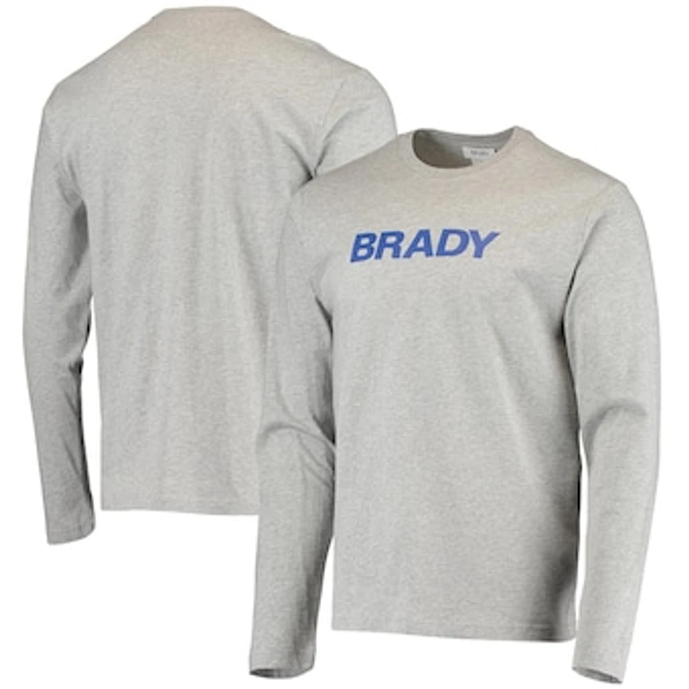 Men's BRADY Heathered Gray Wordmark Long Sleeve T-Shirt