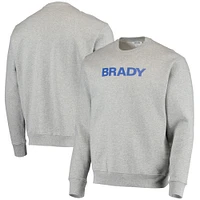 Men's BRADY Heathered Gray Wordmark Pullover Sweatshirt