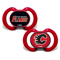 Infant Calgary Flames 2-Piece Team - Pacifier Set