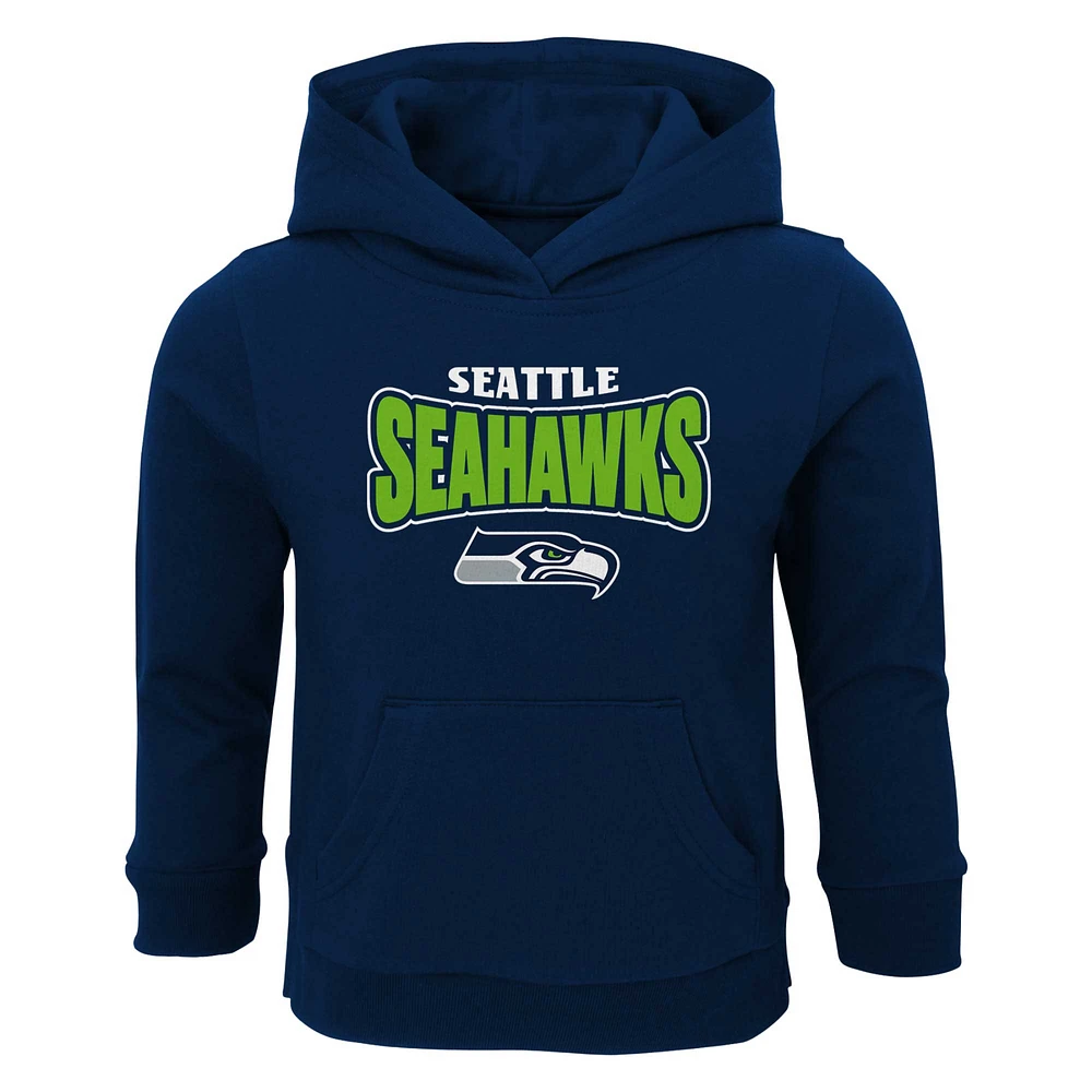 Toddler College Navy Seattle Seahawks Draft Pick Pullover Hoodie