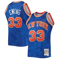 Men's Mitchell & Ness Patrick Ewing Blue New York Knicks Hardwood Classics 1991/92 Lunar Year Swingman Jersey