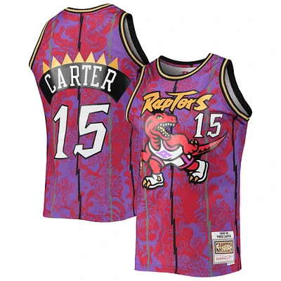 Men's Mitchell & Ness Vince Carter Purple Toronto Raptors 1998/99 Hardwood Classics Lunar New Year