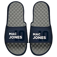 Men's ISlide Mac Jones Navy/Gray NFLPA Slide Sandals