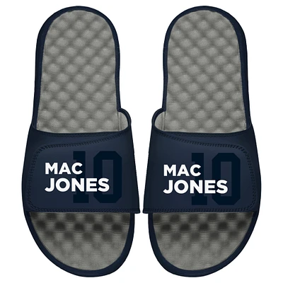Men's ISlide Mac Jones Navy/Gray NFLPA Slide Sandals