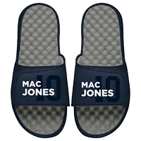 Men's ISlide Mac Jones Navy/Gray NFLPA Slide Sandals
