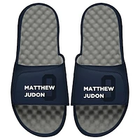 Men's ISlide Matthew Judon Navy/Gray NFLPA Slide Sandals