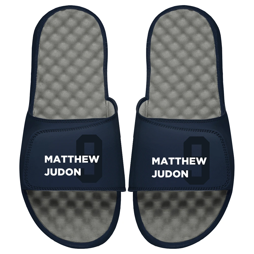 Men's ISlide Matthew Judon Navy/Gray NFLPA Slide Sandals