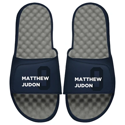Men's ISlide Matthew Judon Navy/Gray NFLPA Slide Sandals