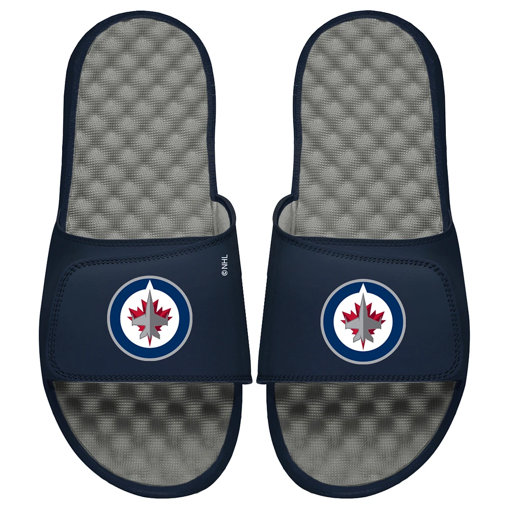 Youth ISlide Navy/Gray Winnipeg Jets Slide Sandals