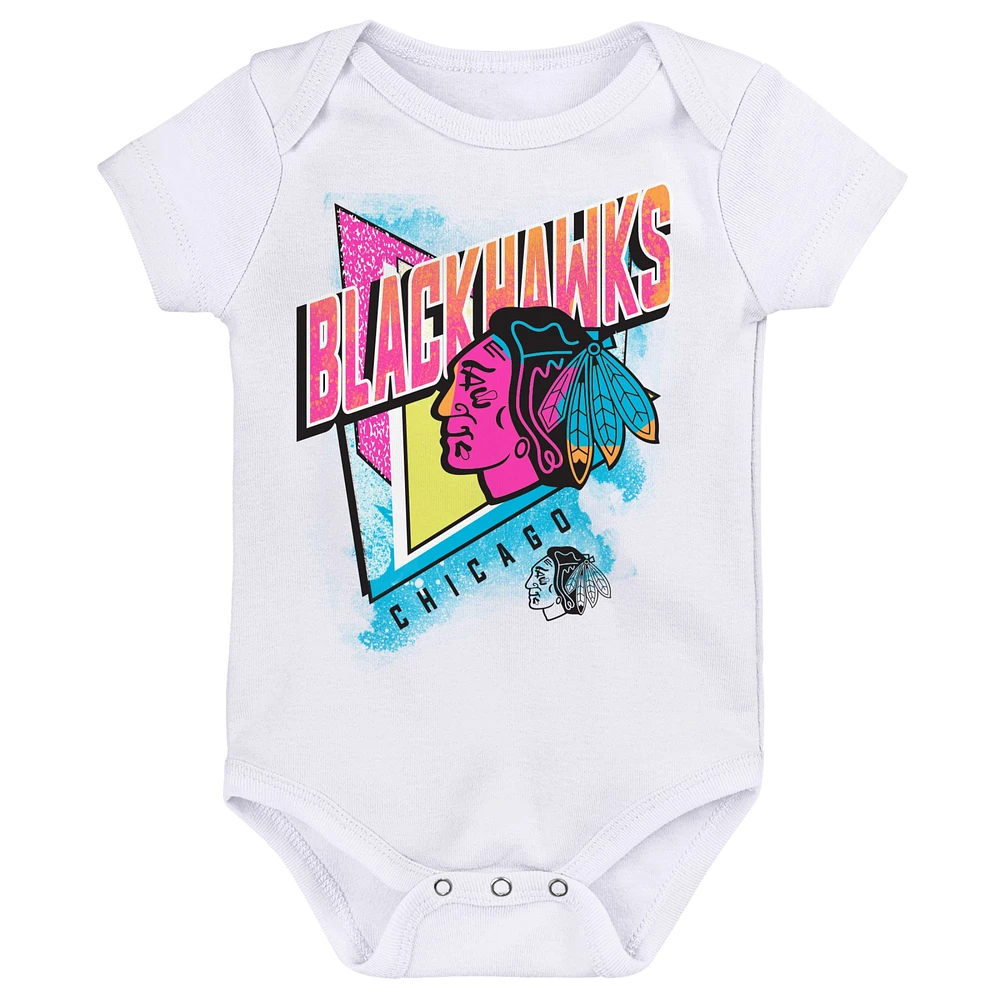 Newborn & Infant White Chicago Blackhawks Full Throttle Bodysuit