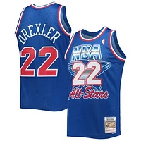 Men's Mitchell & Ness Clyde Drexler Royal Western Conference Hardwood Classics 1992 NBA All-Star Game Swingman Jersey