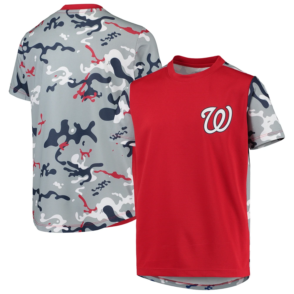 Youth Red/Gray Washington Nationals Officials Practice T-Shirt