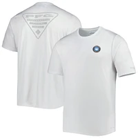 Men's Columbia White Charlotte FC Terminal Tackle Omni-Shade T-Shirt