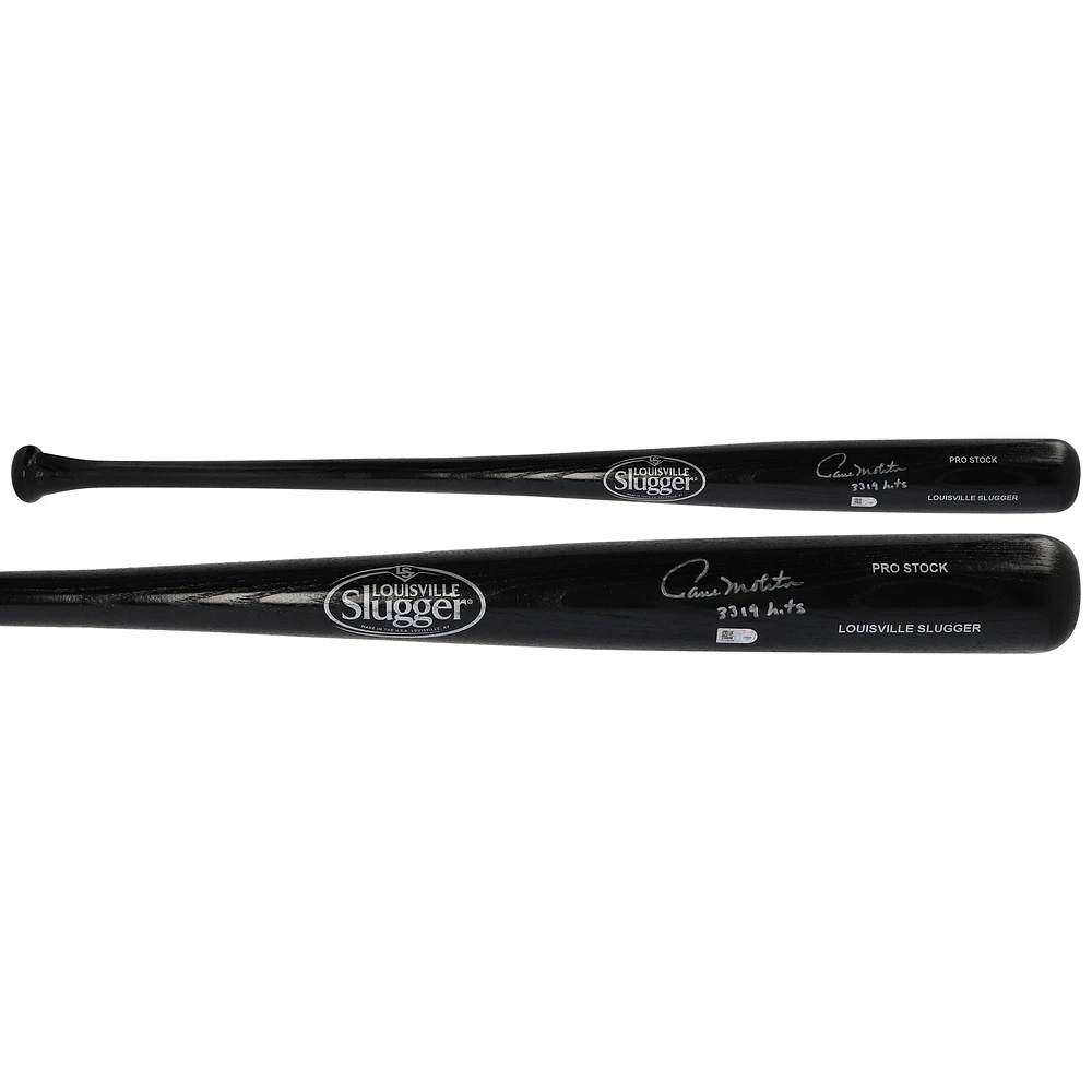 Paul Molitor Milwaukee Brewers Autographed Black Louisville Slugger Generic Bat with ''3319 HITS'' Inscription