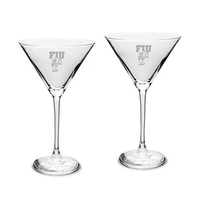 FIU Panthers Two-Piece Traditional 10oz. Martini Glass Set