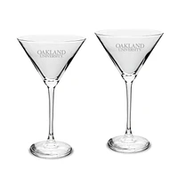 Oakland Golden Grizzlies Two-Piece Traditional 10oz. Martini Glass Set
