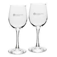 Marquette Golden Eagles 12oz. 2-Piece Traditional White Wine Glass Set