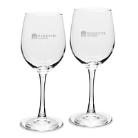 Marquette Golden Eagles 12oz. 2-Piece Traditional White Wine Glass Set