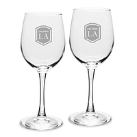 Cal State L.A. Golden Eagles 12oz. 2-Piece Traditional White Wine Glass Set