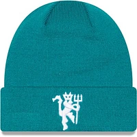 Men's New Era Turquoise Manchester United Seasonal Cuffed Knit Hat
