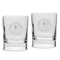 Sonoma State Seawolves 11.75oz. Square Double Old Fashioned Glass Set