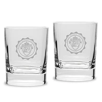 Robert Morris Colonials 11.75oz. Square Double Old Fashioned Glass Set