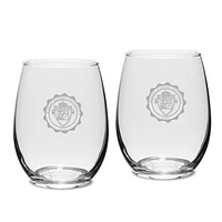 Robert Morris Colonials 15oz. 2-Piece Stemless Wine Glass Set