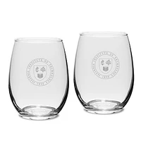 Illinois Tech Scarlet Hawks 15oz. 2-Piece Stemless Wine Glass Set