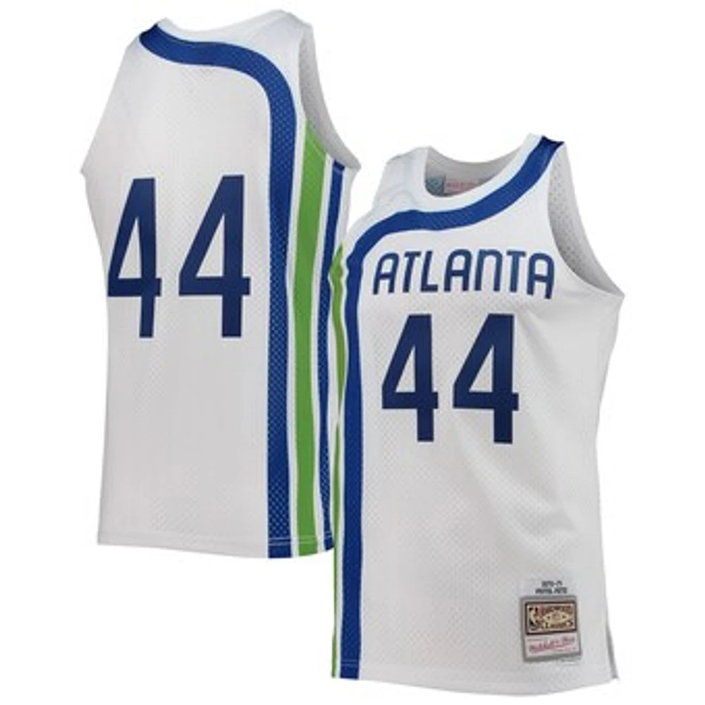 Men's Mitchell & Ness Pete Maravich White Atlanta Hawks 1970/71 Hardwood Classics Swingman Jersey