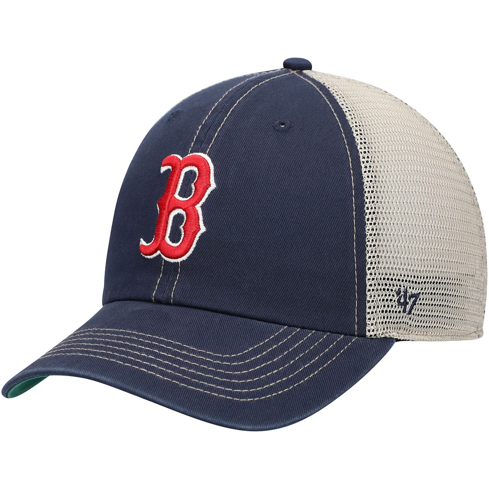 Men's '47 Navy Boston Red Sox Trawler Clean Up Trucker Snapback Hat