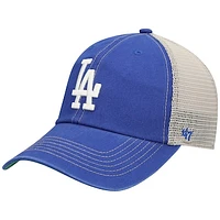 Men's '47 Royal Los Angeles Dodgers Logo Trawler Clean Up Trucker Snapback Hat