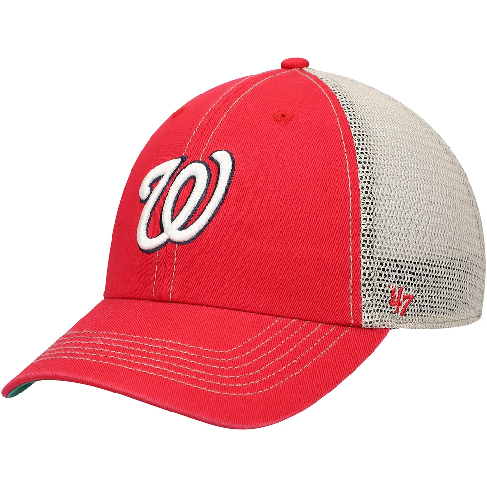 Men's '47 Red Washington Nationals Trawler Clean Up Trucker Snapback Hat