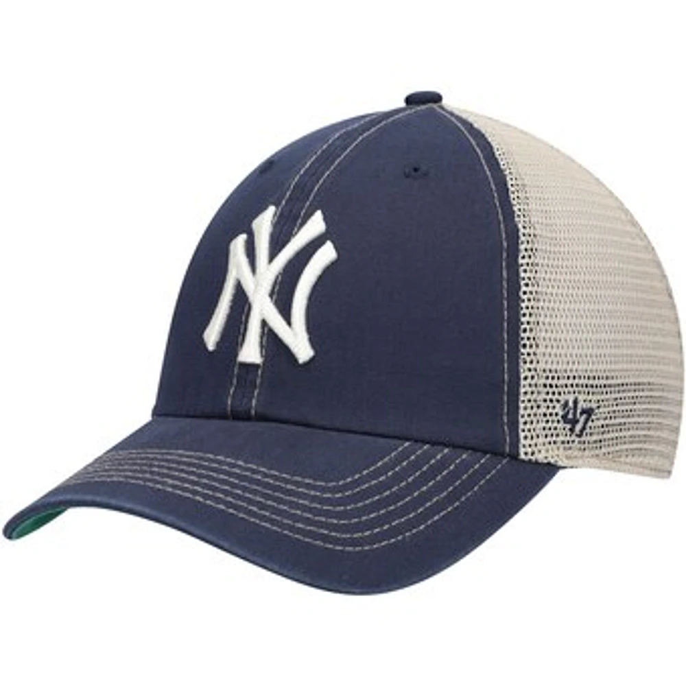 Men's '47 Navy New York Yankees Trawler Clean Up Trucker Snapback Hat