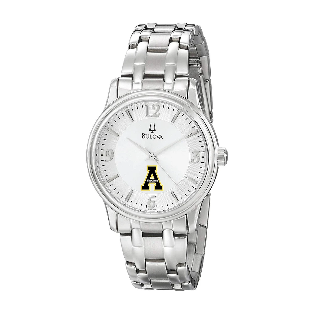 Men's Bulova Silver Appalachian State Mountaineers