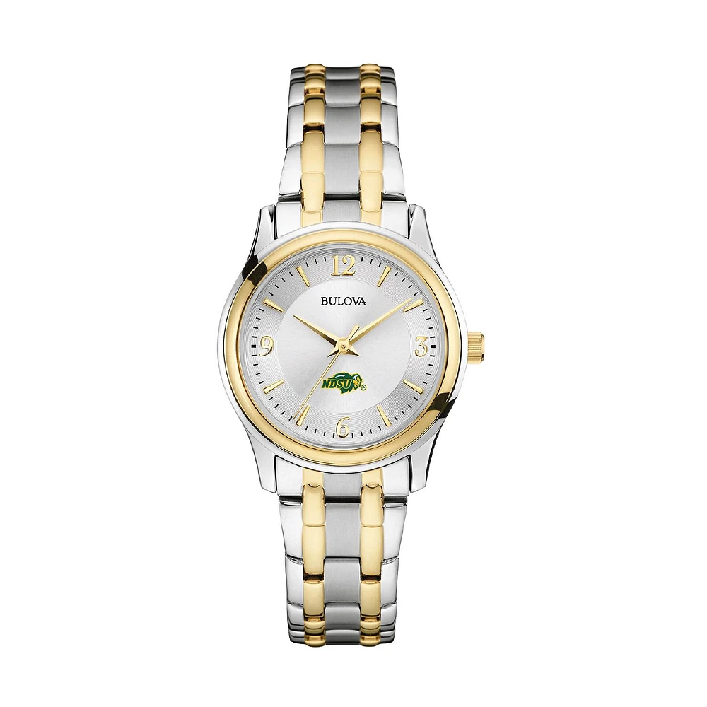 Women's Bulova Silver/Gold NDSU Bison Classic Two-Tone Round Watch